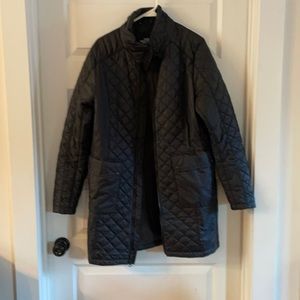 North face quilted trench coat